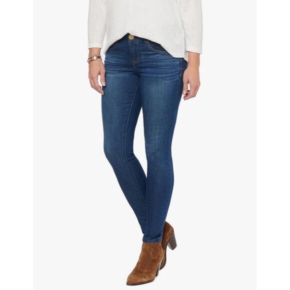Democracy Jeans Women’s Ab Solution High Rise Ankle Blue Denim Size 12 NWT’s - Picture 1 of 14